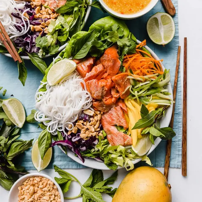 Vietnam's Refreshing Noodle & Salmon Bowl