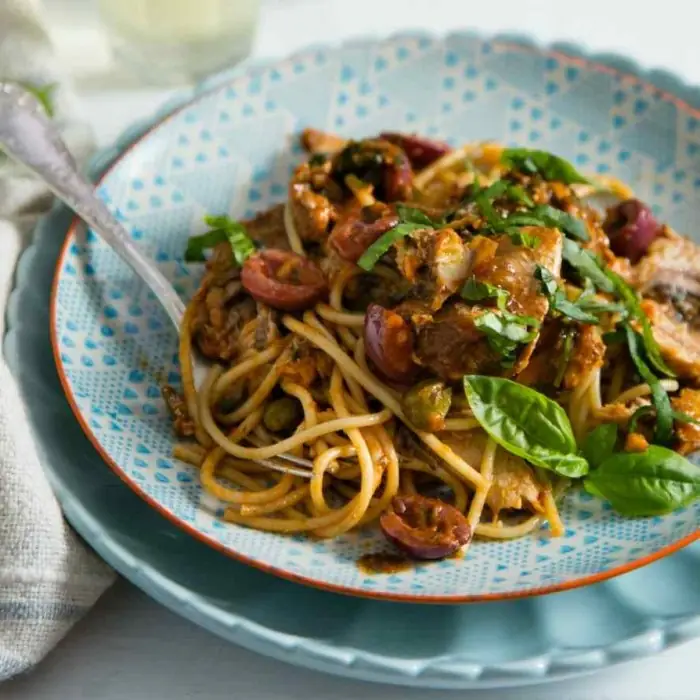 Saucy Fish Pasta With a Seriously Bad Attitude