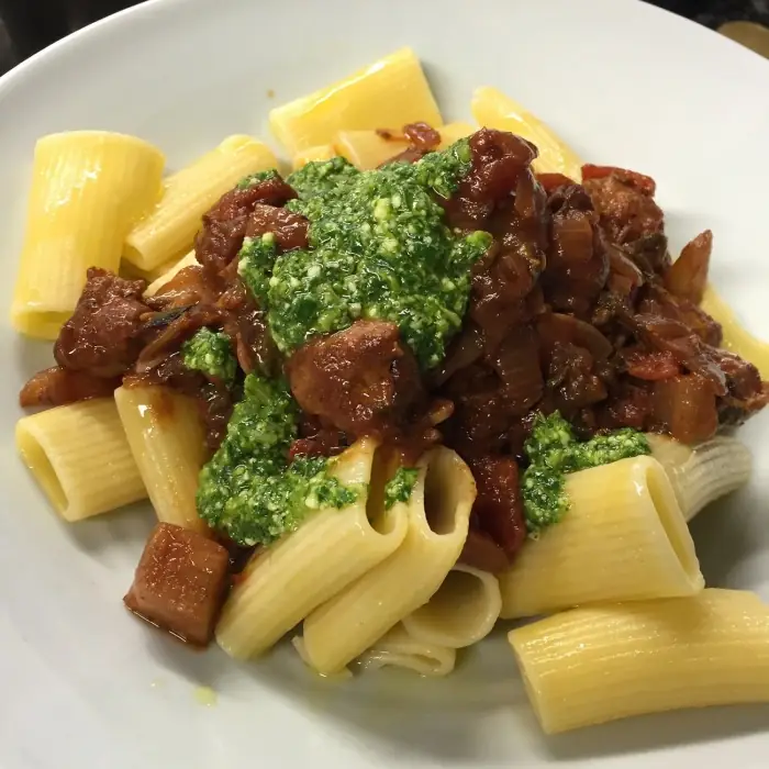 Tube Pasta's Wild Sausage Rendezvous – Roman Style